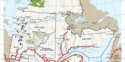 Mapa ng kalsada Quebec canada
