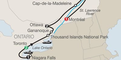 Mapa ng Quebec canada na may mga lungsod