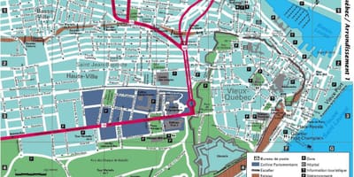 Mapa ng lungsod ng Quebec City