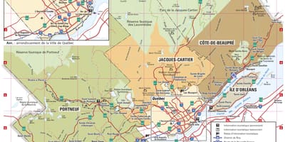 Mapa ng bayan ng Quebec