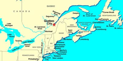 Quebec City mapa ng canada