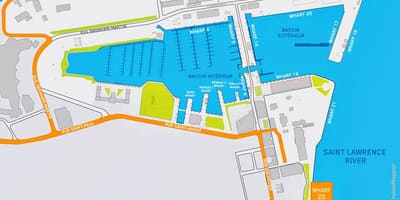 Mapa ng Quebec City cruise port