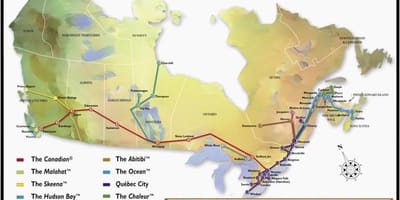 Mapa ng Quebec City istasyon ng tren