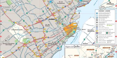 Mapa ng Quebec City area