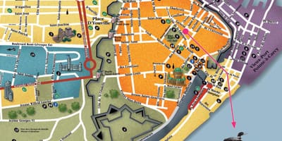 Sa Old Quebec atraksyon ng Lungsod mapa